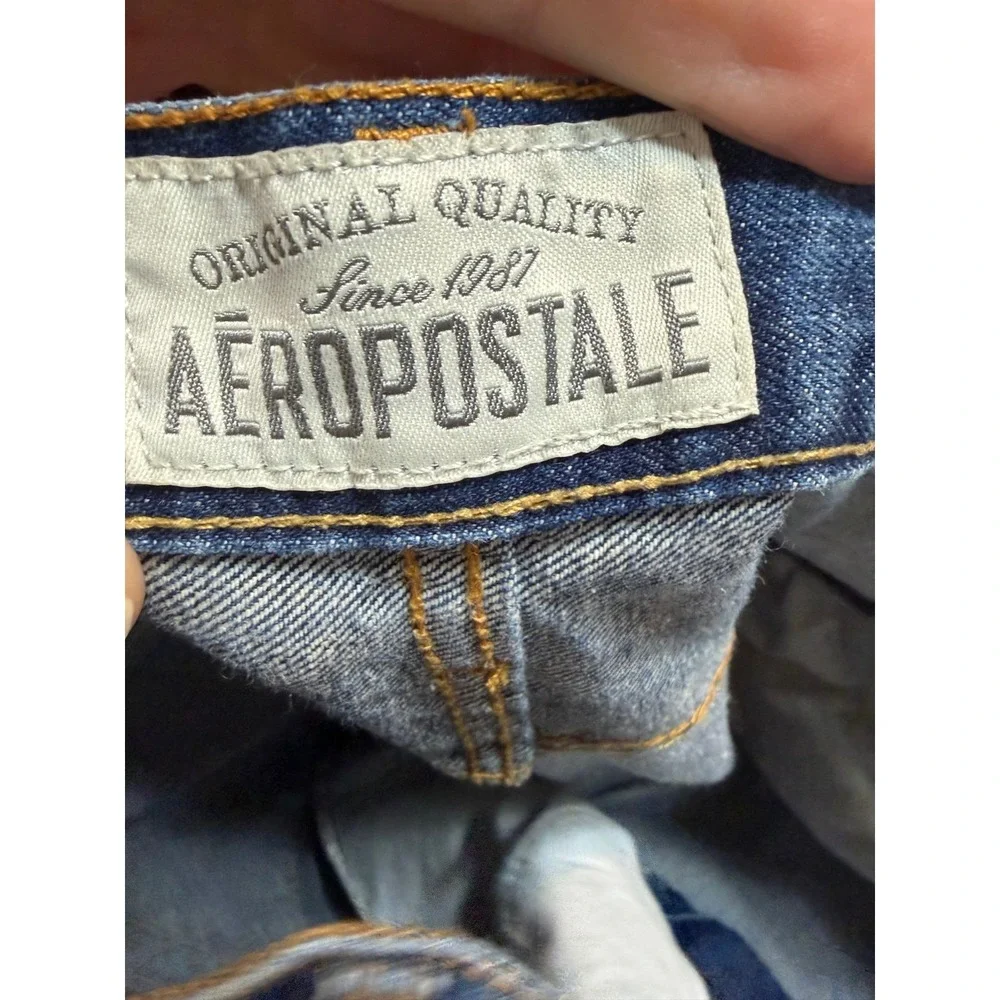 Vtg Aeropostale Y2K Distressed Bootcut Jeans Mens 42x32 Retro Grunge‎ Streetwear